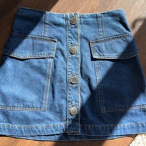 Like NEW Topshop moto skirt high waist denim
